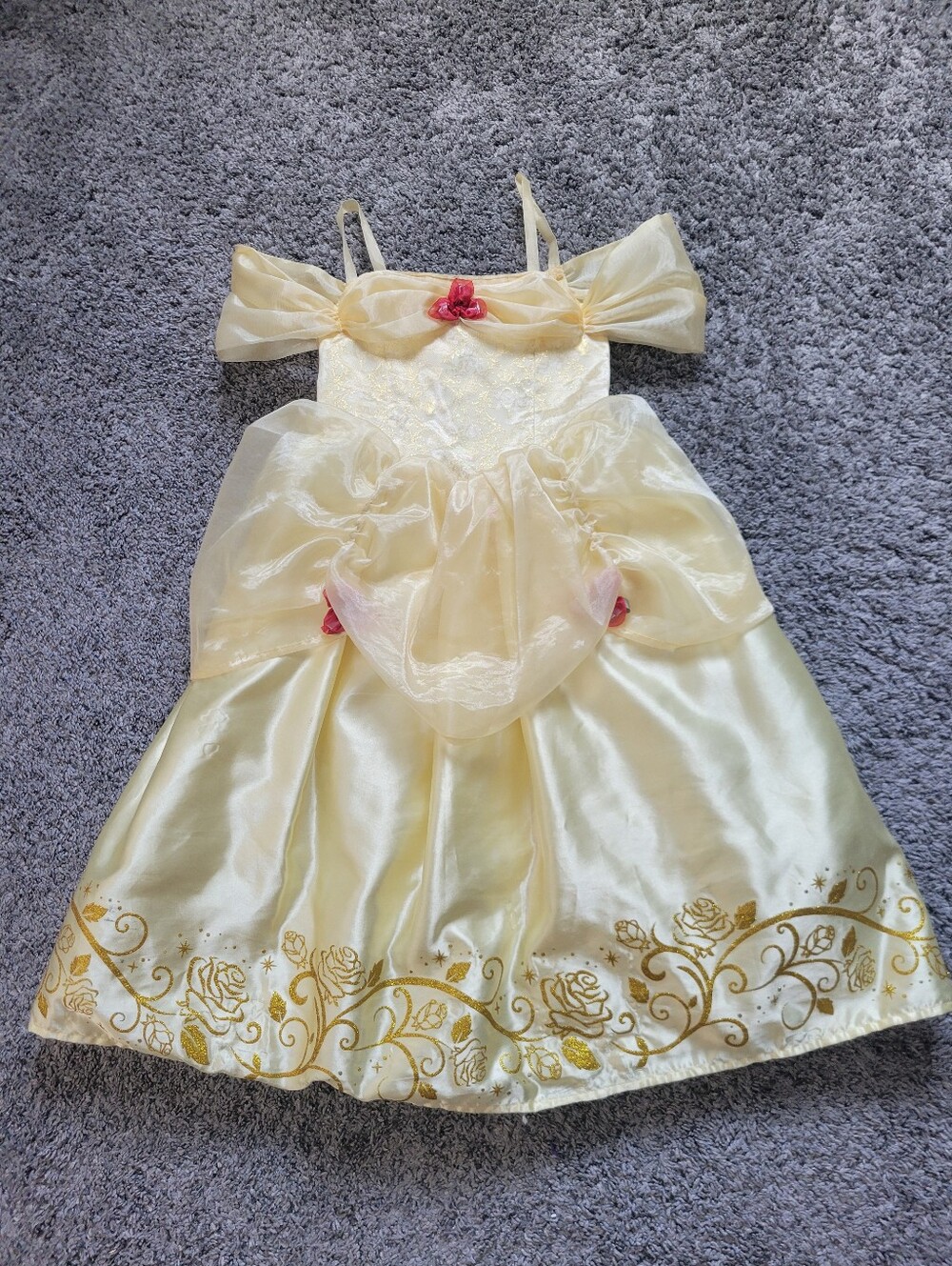 Disney Princess Belle Dress Beauty And The Beast Size 4-6x Halloween